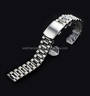 China Eco-friendly Ready To Ship Stainless Steel 18mm 20mm 22mm President Watch Strap for sale