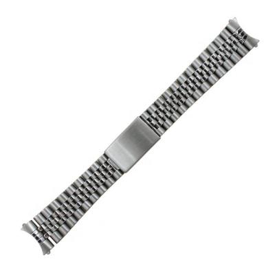 China Eco-Friendly Ready To Ship 18mm End 20mm Curved Solid Stainless Steel Jubilee Watch Strap for sale