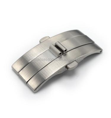 China Wholesale Eco-Friendly Brushed Stainless Steel Watch Buckle Clasp Deployment for sale