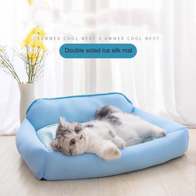 China Cooling 2021 New High Soothing Easy Clean Pet Bed Furniture Modern Large Pet Bed Cushion Advanced Pet Beds Accessories for sale