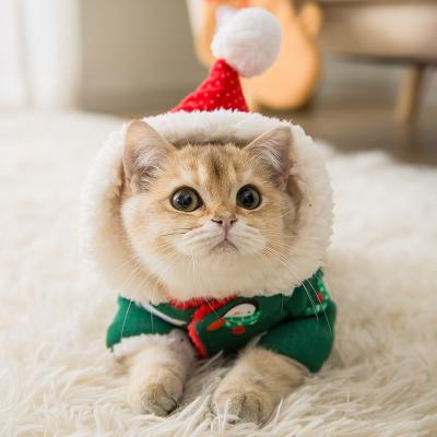 China Cute Winter Pet Christmas Clothes Cartoon Dog Cat Clothes Cape Christmas Apparel Viable for sale