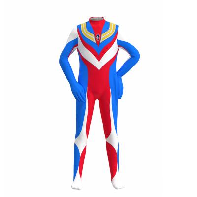 China Polyester Classic Japanese Anime Ultraman Zero Cosplay Cloth For Couples Adult Halloween Treat Cosplay Party Jumpsuits TV&Movie Costume for sale