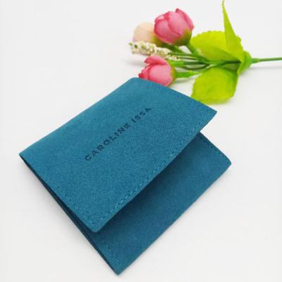 China earrings ring charms storage logo press gift envelope microfiber bag suede jewelry pouch for sale