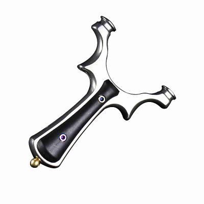 China Stainless steel catapult with large supporting head, small Joe bow, elliptical head and high power catapult hunting slingshot for sale