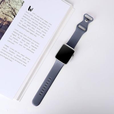 China Custom soft silicone sport buckle band for smart watch 38/40/42/44, silicone apple strap for iwatch 4/5/6/7/8 watch band iwatch 4/5/6/7/8 Apple for sale