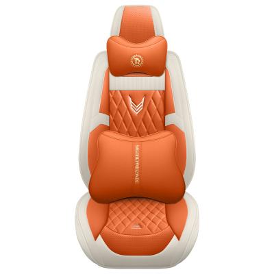 China Luxury Customized Leather Car Seat Protector Breathable Hot Sale PU Car Seat Cover Universal Four-season Set for sale