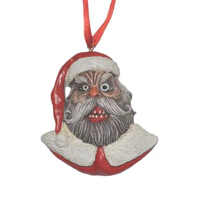 China Europe Personalized Evil Eye Santa Claus Halloween Decorations Pendants Christmas Ornament Resin Crafts for sale