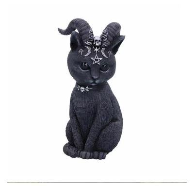 China Europe's Underworld Cat Figurines Halloween Decorations Angels Cat Toys Gifts Resin Crafts for sale