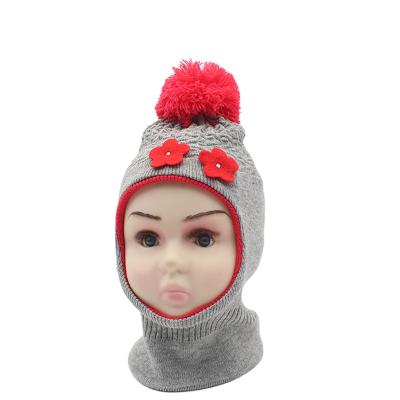 China Hooded Face Mask Lycra Balaclava Ski Mask Balaclava 2 Holes Baby Scarves Breathable Warm Wool Hat Autumn Winter Children Kids Beanies Full for sale