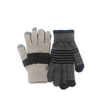 China Custom Jacquard Winter Gloves Adult Elastic Magic Touch Screen Smart Gloves Kids Gloves for sale