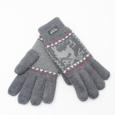 China Comfortable and Flexible Men's 3m Thinsulate Thermal Striped Acrylic Knit Winter Glove Adults Gloves Men Thermal Gloves for sale