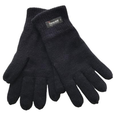 China Men's 3M Thinsulate Thermal Lined Winter Acrylic Gloves Comfortable And Flexible Knitted Cotton Adult Gloves for sale