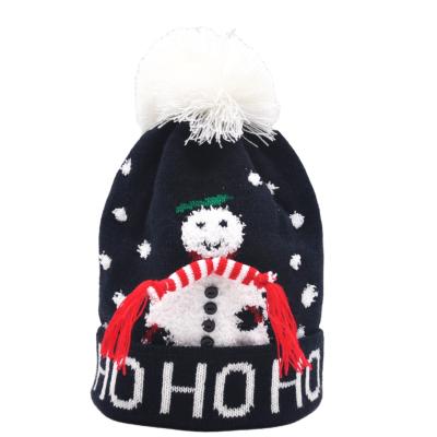 China Keeping Warm Kids Knit Christmas Snowman Christmas Decoration Supplies Hat Knit Crochet Santa Hat Christmas Hat for sale