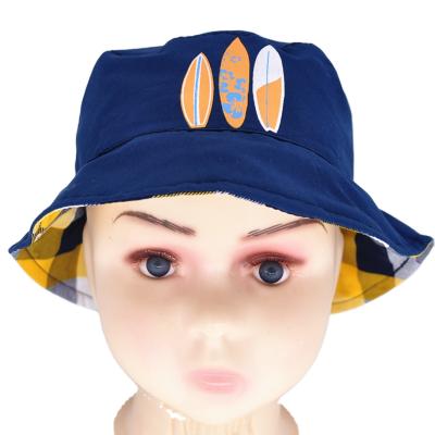 China 100% Cotton Double Sided Dobby Best Service Kids Hat Baby Sun Hat Boys Custom Bucket Hat for sale