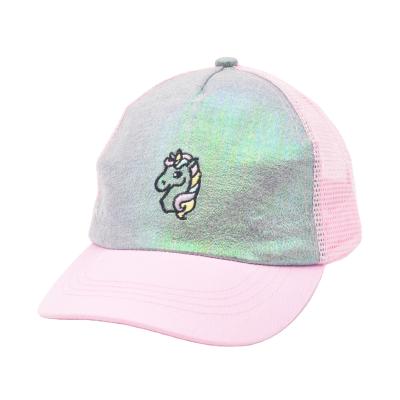 China summer Mesh Sports Caps Children 5-Panel Hat Baseball Covers Children Girls Child Sun Vent Cap Nets Hat for sale