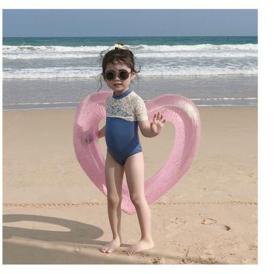 China Fashion Antibacterial Design Babies Swimsuit Lace Patchwork Baby Beach One Piece Swimwear for sale