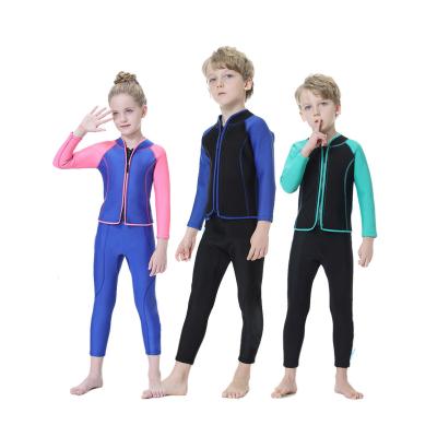 China Antibacterial Children's Thickened Diving Suit 2.5MM Split Warm Boys And Girls Cold Proof Snorkeling Surfing Water Long Sleeve for sale