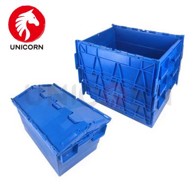 China Durable Manufactured Transport Foldable Recycling Plastic Turnover Box With Lid for sale