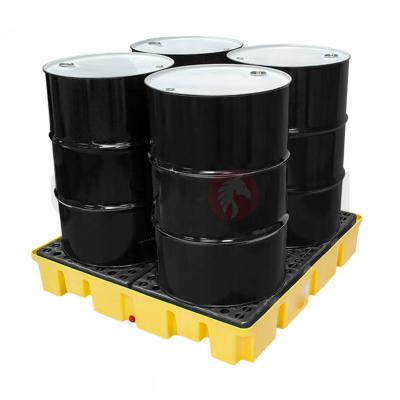 China Chemical Spill Container Removable Polyethylene Pallet Spill Container 100% Plastic Industry Institute Grid For Easy Cleaning for sale