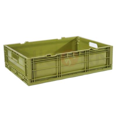 China Durable Good Quality Wooden Folding Cash Box Outdoor Vegetable Supermarket Show Plastic Crate for sale