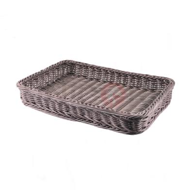 China 2021 Sustainable New Designed Woven Basket Rattan Vegetable Basket For Supermarkets for sale