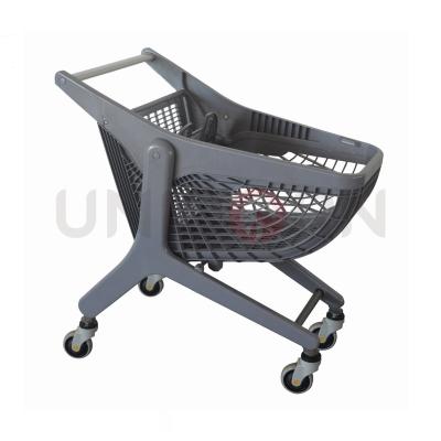 China Convenience Children Small Size Plastic Trolley Colorful Child's Shopping Trolley Plastic Shopping Trolley for sale