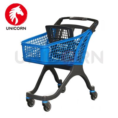 China Large Convenience Fashion Commercial Rolling Plastic Cart With Seat for sale