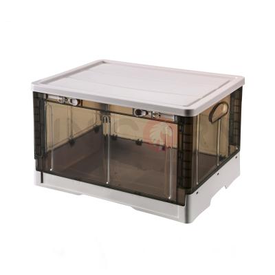 China Factory Price Viable Transparent Child Storage Boxes Folding Bedroom Storage Box Toy Box With Lid for sale