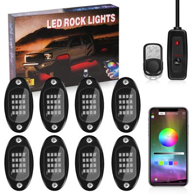 China Jeep Waterproof Underglow LED Rock Lights For Car With High Quality 16pcs SMD 5050 Bead Each Lug for sale