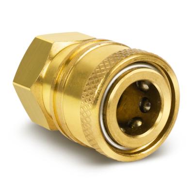 China Anywhere Machine Used 1/4 Female High Pressure Cleaning Brass Plug Quick Connect Coupler for sale