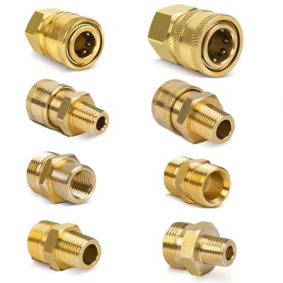 China Multiple Model Cleaning Machine Durable Brass Socket Pressure Quick Connect Hitch Coupler Fittings for sale