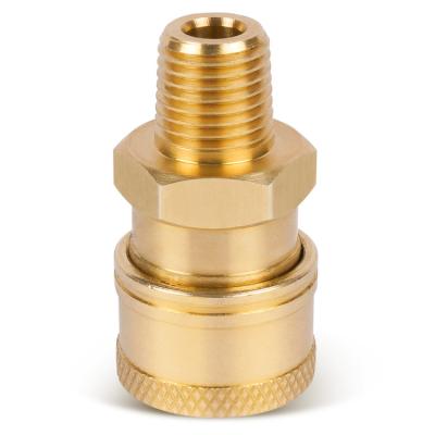 China Hot Sale 1/4 NPT Male Air Cleaning Machine Pipes Water Brass Quick Coupler for sale