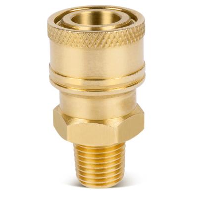 China Brass Cleaning Machine 1/4 Pressure Male Joint NPT Connector Fitting Adapter for sale