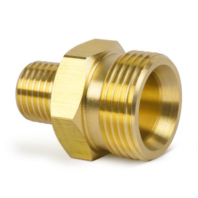 China Cleaning Machine Professional Pressure Joint Brass Adapter M22M To 1/4 Male Quick Connect for sale