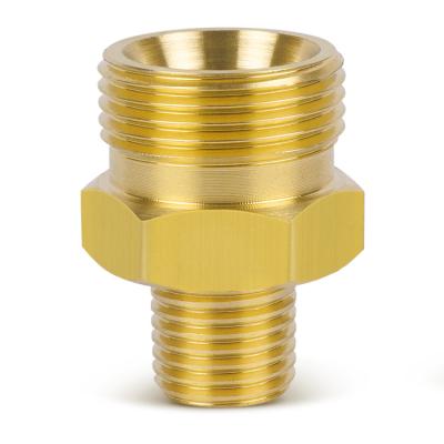 China 1/4 Hose Brass M22M Male Screw Machine Male Screw Nipple High Pressure Washer Quick Connect for sale