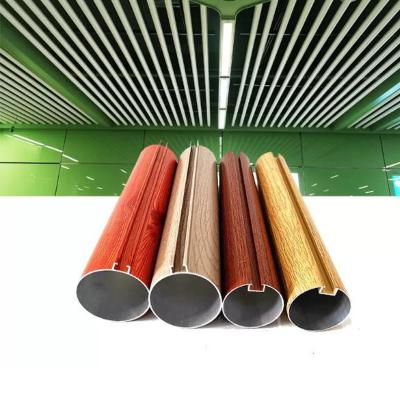 China Wooden Grain Custom Made Aluminum Metal Cladding for Beautiful Suspended Ceilings for sale