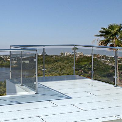 China Stainless Steel / Aluminum Handrail Glass Balustrade Easy Maintenance for sale