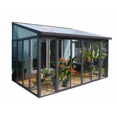 China Polygon Roof Molding Winter Garden Glass House With Smooth Surface And Tempered Glass for sale