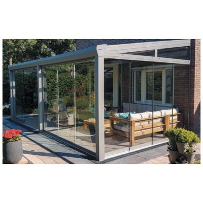 China Customized Roof Ready To Ship Veranda Aluminum Glass Greenhouse For Office Building for sale