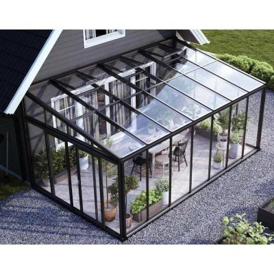 China Office Building Glass House Four Season Solarium Sunrooms With Chinese Top Hardware for sale