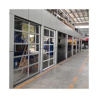 China Aluminum Transparent Glass Automatically Garage Door For Residential Buildings for sale