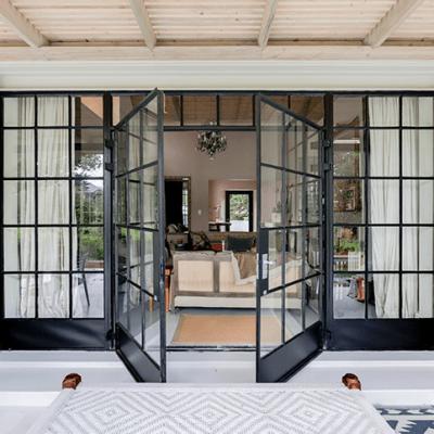 China Energy Efficient Double Glazing Steel Door With Window for sale