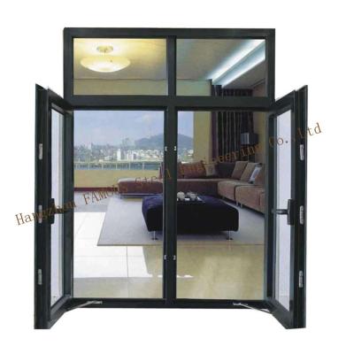 China 1.4-2.0mm Black Aluminum Storm Windows , Double Glazed Toughened Glass for sale