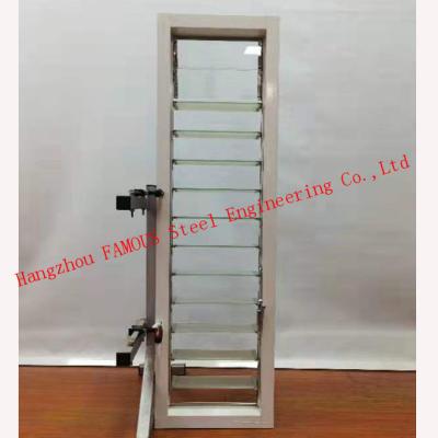 China PVDF Surface Aluminium Glass Shutter Ventilated Adjustable Louver Jalousie for sale