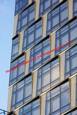 China Double Triple Glazed Aluminium Glass Curtain Wall PVDF Surface for sale