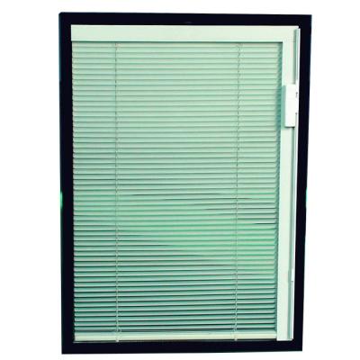 China Mineral Magnetic Glass Partition Walls Hollow Glass Blinds 800mm Width for sale