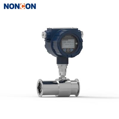 China 1CR18NI9TI 4-20ma Stainless Steel Digital Water Turbine Flow Meter Milk Liquid Flow Meter for sale