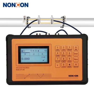 China DC24V Plug RS485 Portable Ultrasonic HEAT Meter Portable DN25~1200 SD River Water Flow Meter UF for sale