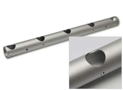 China Hand and Tumble Deburr Aluminum Round Pipe with Drilling Holes for sale