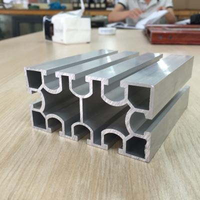 China Export high quality of custom t slot aluminum extrusions, industrial aluminum profile for CNC table Assembly Line for sale